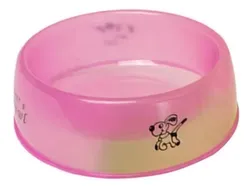 קערת מזון/שתיה. גודל M. צבע ורוד.
