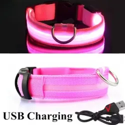 קולר עם תאורה נטען USB. תאורה עם הבזק איטי, פלאש מהיר וגם סטטית. טוב לשיפור הבטיחות ולמניעת תאונה. גודל: L 45-52 cm, רוחב 2.5 ס "מ.