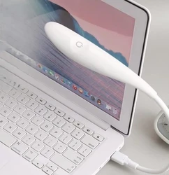 תאורת לילה לקריאה באמצעות USB, מנורות LED מבריקות במיוחד, מנורת שולחן גמישה במתח 5V עם מתג מגע