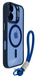 כיסוי מגנטי עם מגן עדשה למצלמה טעינה מגנטית Magsafe עם רצועת יד יוקרתית ועמידה