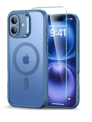 מגן iPhone 16, 16 PLUS, 17 Pro Max שקוף מט עם מגן מסך כיסוי אחורי MagSafe