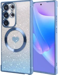מגן מגנטי זוהר מתאים samsung s24 s23 s22 אולטרה s21 Fe כיסוי טעינה אלחוטית עבור 24 פלוס