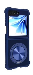 מגן 360 ° כיסוי טלפון עם מחזיק סובב ל-Samsung Galaxy Z Flip 5 6 5G Magsafe טעינה אלחוטית עם טבעת מגנטית ועמידה