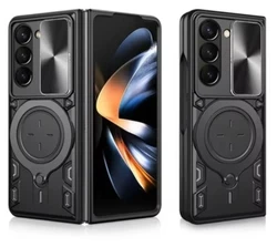 כיסוי מגנטי לרכב עם טבעת תומכת למכשיר Samsung Galaxy Z Fold 7, כיסוי טלפון מוגן בפני זעזועים למכשיר Galaxy Z Fold 6