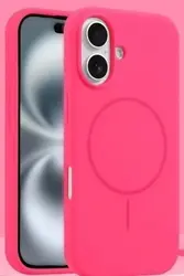 כיסוי טלפון מסיליקון נוזלי עבור iPhone 17, 16 plus מטען אלחוטי מגנטי Magsafe כיסוי אחורי בעל עמידות בפני זעזועים